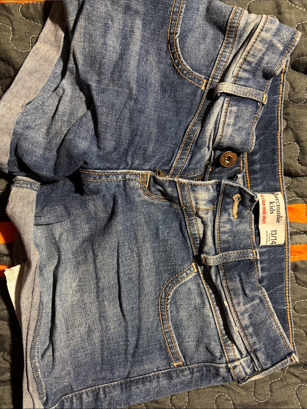 Abercrombie & Fitch kids Blue Denim Jeans Shorts - 13/14